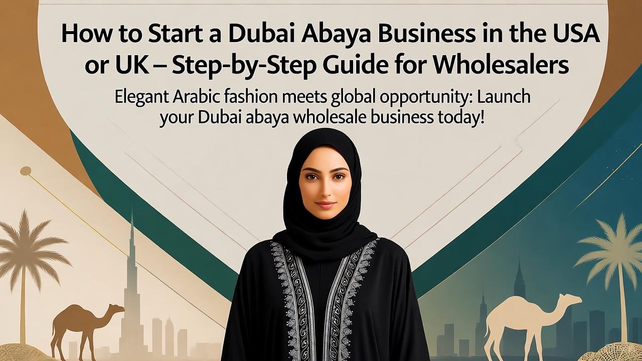 How to Start a Dubai Abaya Business in the USA or UK – Step-by-Step Guide for Wholesalers
