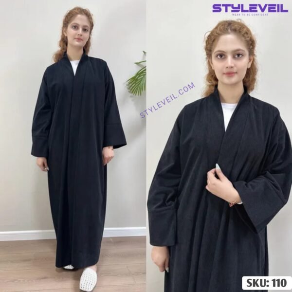 Modest Winter Elegant Dress Abaya for Muslim Women – Warm & Stylish Dubai Abaya Design