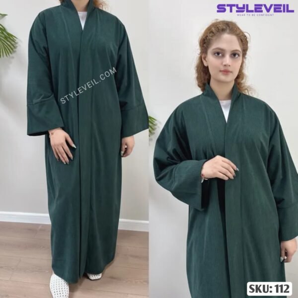 Modest Winter Elegant Dress Abaya for Muslim Women – Warm & Stylish Dubai Abaya Design