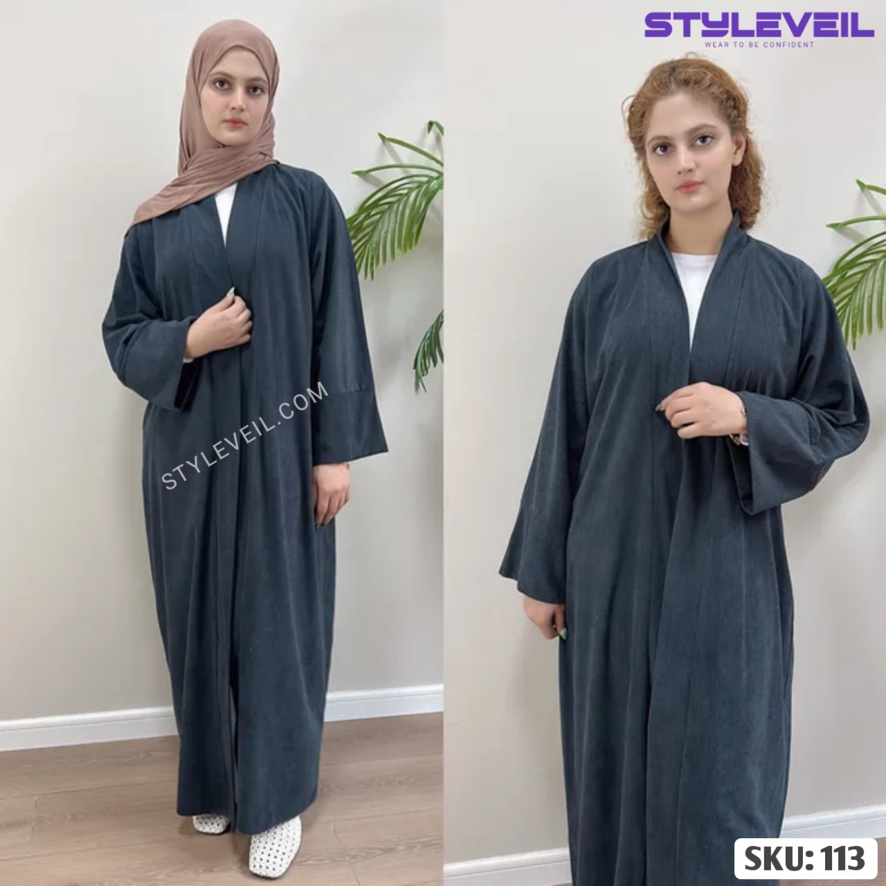 Modest Winter Elegant Dress Abaya for Muslim Women – Warm & Stylish Dubai Abaya Design
